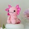 Crochet Kit for Beginners, Crochet Animal Kits, Amigurumi Crocheting Kit for Starters with Step-by-Step Video Tutorials, Beginner Crochet Kit for Adults (Axolotl 1Pack)